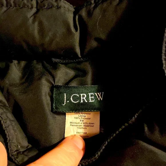 EUC J. Crew Puffer Vest, Black, Down filled,Fully Lined, Minimalist,Sz L,Unisex - Picture 3 of 15
